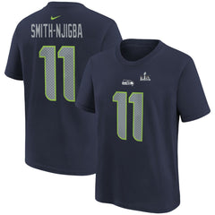 Seattle Seahawks Jaxon Smith-Njigba Youth Super Bowl LX Patch Name & Number T-Shirt | NFL US