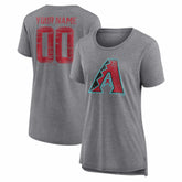 Arizona Diamondbacks Women's Heritage Personalized Any Name & Number Tri-Blend T-Shirt - MLB T-shirts