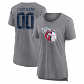 Cleveland Guardians Women's Heritage Personalized Any Name & Number Tri-Blend T-Shirt - MLB T-shirts