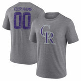 Colorado Rockies Heritage Personalized Any Name & Number Tri-Blend T-Shirt - MLB T-shirts