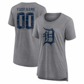 Detroit Tigers Women's Heritage Personalized Any Name & Number Tri-Blend T-Shirt - MLB T-shirts
