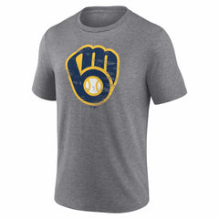 Milwaukee Brewers Heritage Personalized Any Name & Number Tri-Blend T-Shirt - MLB T-shirts