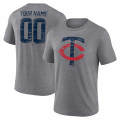 Minnesota Twins Heritage Personalized Any Name & Number Tri-Blend T-Shirt - MLB T-shirts