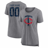 Minnesota Twins Women's Heritage Personalized Any Name & Number Tri-Blend T-Shirt - MLB T-shirts