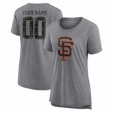 San Francisco Giants Women's Heritage Personalized Any Name & Number Tri-Blend T-Shirt - MLB T-shirts