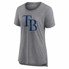 Tampa Bay Rays Women's Heritage Personalized Any Name & Number Tri-Blend T-Shirt - MLB T-shirts
