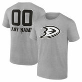 Anaheim Ducks Big & Tall Personalized Name & Number Monochrome T-Shirt - NHL T-shirts