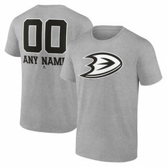 Anaheim Ducks Big & Tall Personalized Name & Number Monochrome T-Shirt - NHL T-shirts