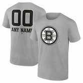 Boston Bruins Big & Tall Personalized Name & Number Monochrome T-Shirt - NHL T-shirts