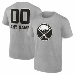 Buffalo Sabres Big & Tall Personalized Name & Number Monochrome T-Shirt - NHL T-shirts
