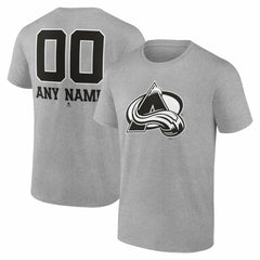 Colorado Avalanche Big & Tall Personalized Name & Number Monochrome T-Shirt - NHL T-shirts