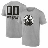 Edmonton Oilers Big & Tall Personalized Name & Number Monochrome T-Shirt - NHL T-shirts