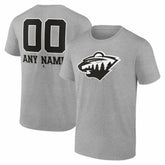 Minnesota Wild Big & Tall Personalized Name & Number Monochrome T-Shirt - NHL T-shirts