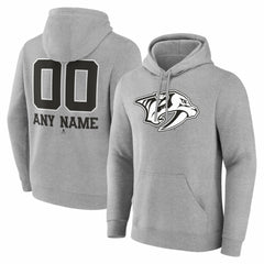 Nashville Predators Big & Tall Personalized Name & Number Monochrome Pullover Hoodie - NHL Hoodies