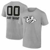 Nashville Predators Big & Tall Personalized Name & Number Monochrome T-Shirt - NHL T-shirts