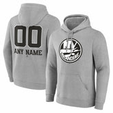 New York Islanders Big & Tall Personalized Name & Number Monochrome Pullover Hoodie - NHL Hoodies