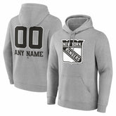 New York Rangers Big & Tall Personalized Name & Number Monochrome Pullover Hoodie - NHL Hoodies