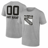 New York Rangers Big & Tall Personalized Name & Number Monochrome T-Shirt - NHL T-shirts