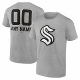 Seattle Kraken Big & Tall Personalized Name & Number Monochrome T-Shirt - NHL T-shirts