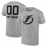 Tampa Bay Lightning Big & Tall Personalized Name & Number Monochrome T-Shirt - NHL T-shirts