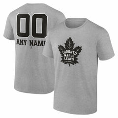 Toronto Maple Leafs Big & Tall Personalized Name & Number Monochrome T-Shirt - NHL T-shirts