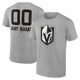 Vegas Golden Knights Big & Tall Personalized Name & Number Monochrome T-Shirt - NHL T-shirts