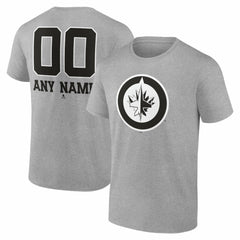 Winnipeg Jets Big & Tall Personalized Name & Number Monochrome T-Shirt - NHL T-shirts