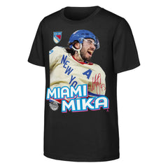 Mika Zibanejad New York Rangers Outerstuff Youth Miami Mika T-Shirt - NHL T-shirts