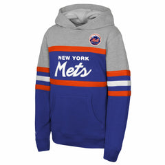 New York Mets Mitchell & Ness Youth Cooperstown Head Coach Pullover Hoodie - MLB Hoodies