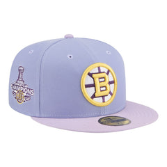Boston Bruins New Era Lavender Bloom 59FIFTY Fitted Hat - NHL Hats