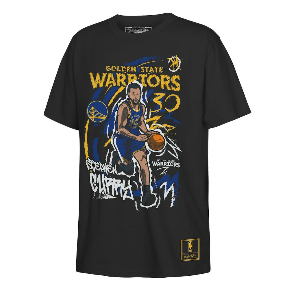 Black Stephen Curry Golden State Warriors Outerstuff Youth Chalked Up Player Name & Number T-Shirt sale | NBA