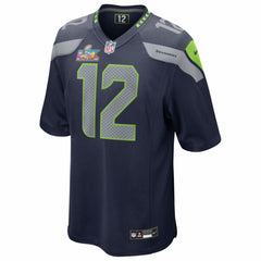 Seattle Seahawks 12s Super Bowl LX Patch Game Jersey | NFL Sale