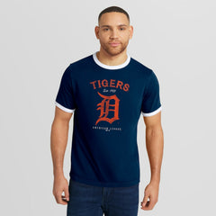 Detroit Tigers Darius Rucker Collection by Fanatics Washed Ringer T-Shirt - MLB T-shirts