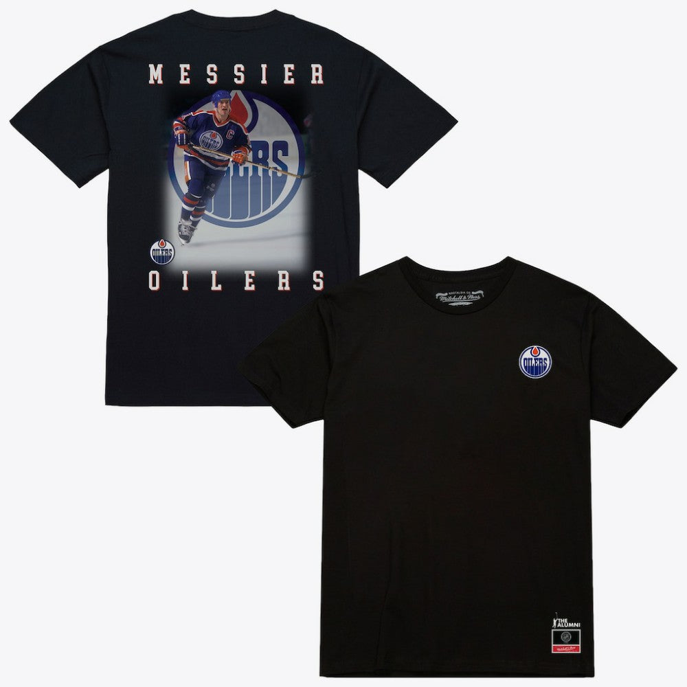 Mark Messier Edmonton Oilers Mitchell & Ness Photo T-Shirt - NHL T-shirts