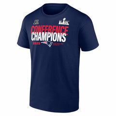 New England Patriots 2025 AFC Champions Big & Tall Right Side Draw T-Shirt | NFL Discount