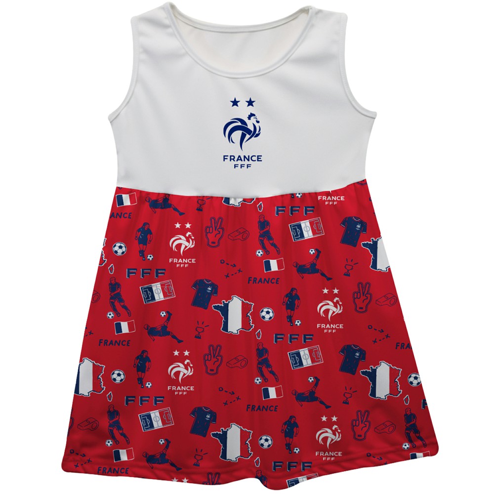 France National Team Vive La Fete Girls Infant Impressions Artwork Tank Top Dress for sale - Red