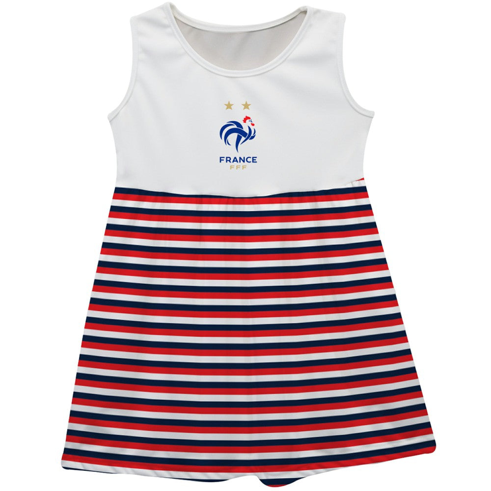 France National Team Vive La Fete Girls Youth Striped Tank Top Dress for sale - White