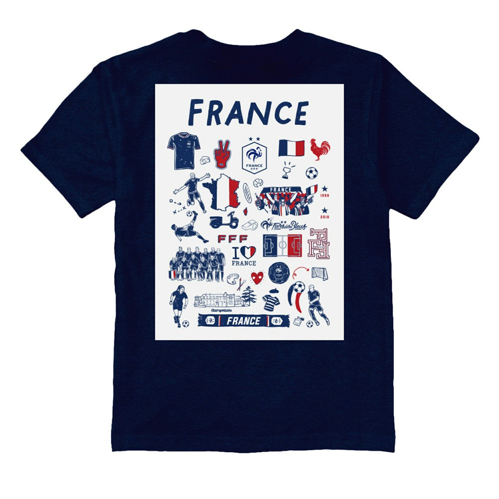 France National Team Vive La Fete Toddler Impressions Artwork T-Shirt for sale - Navy