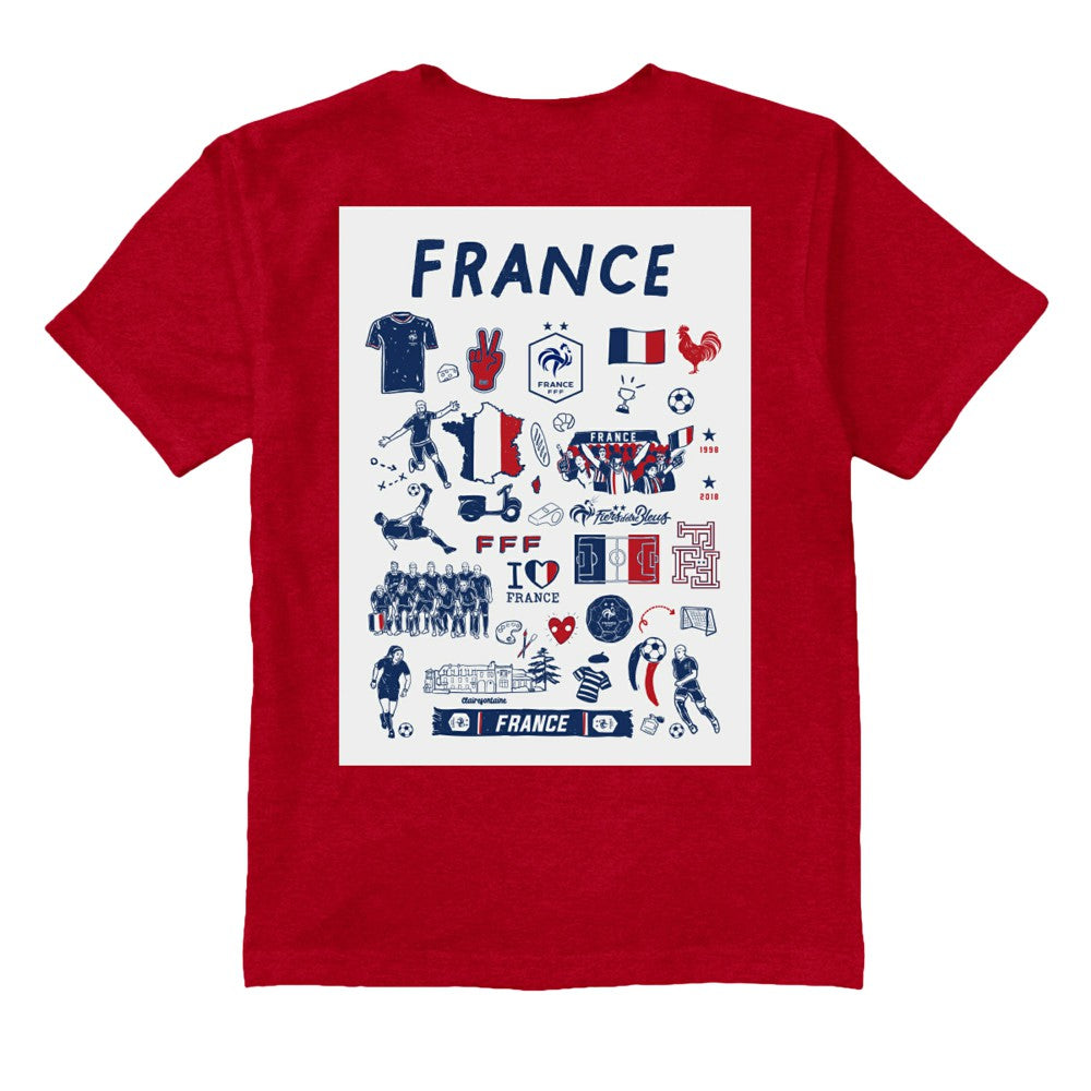 France National Team Vive La Fete Toddler Impressions Artwork T-Shirt for sale - Red