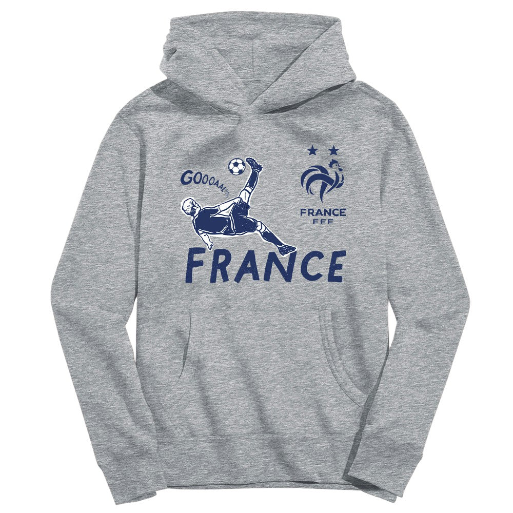 France National Team Vive La Fete Youth Chilena Style Hoodie for sale - Gray