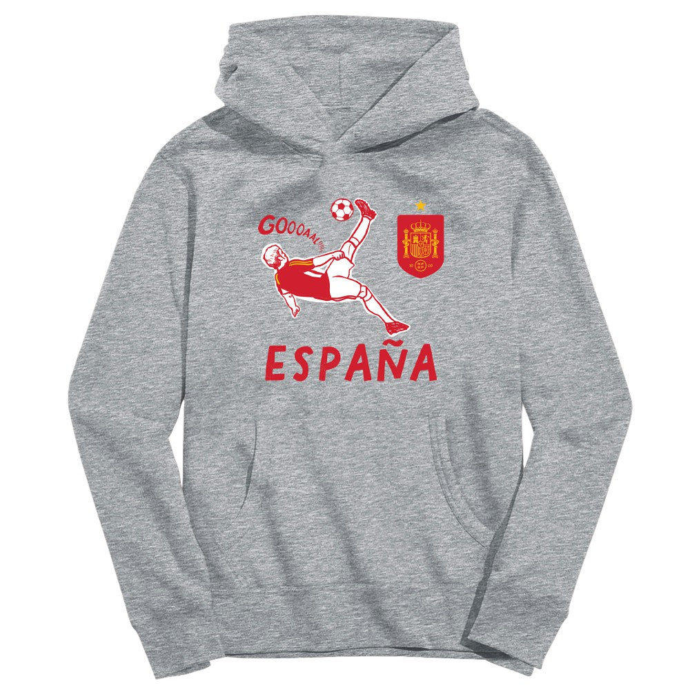 Spain National Team Vive La Fete Toddler Chilena Style Hoodie for sale - Gray