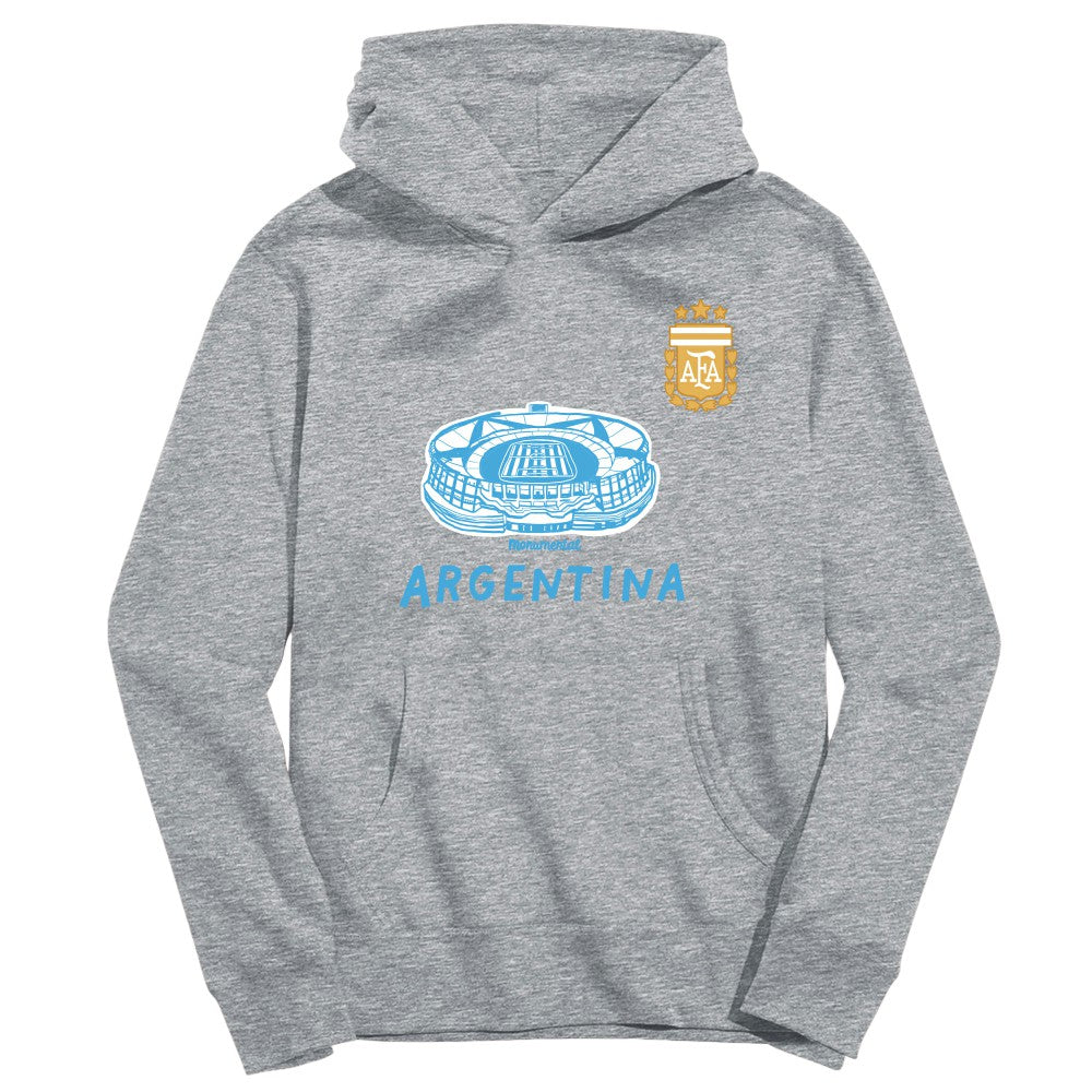 Argentina National Team Vive La Fete Youth Stadium Style Hoodie for sale - Gray