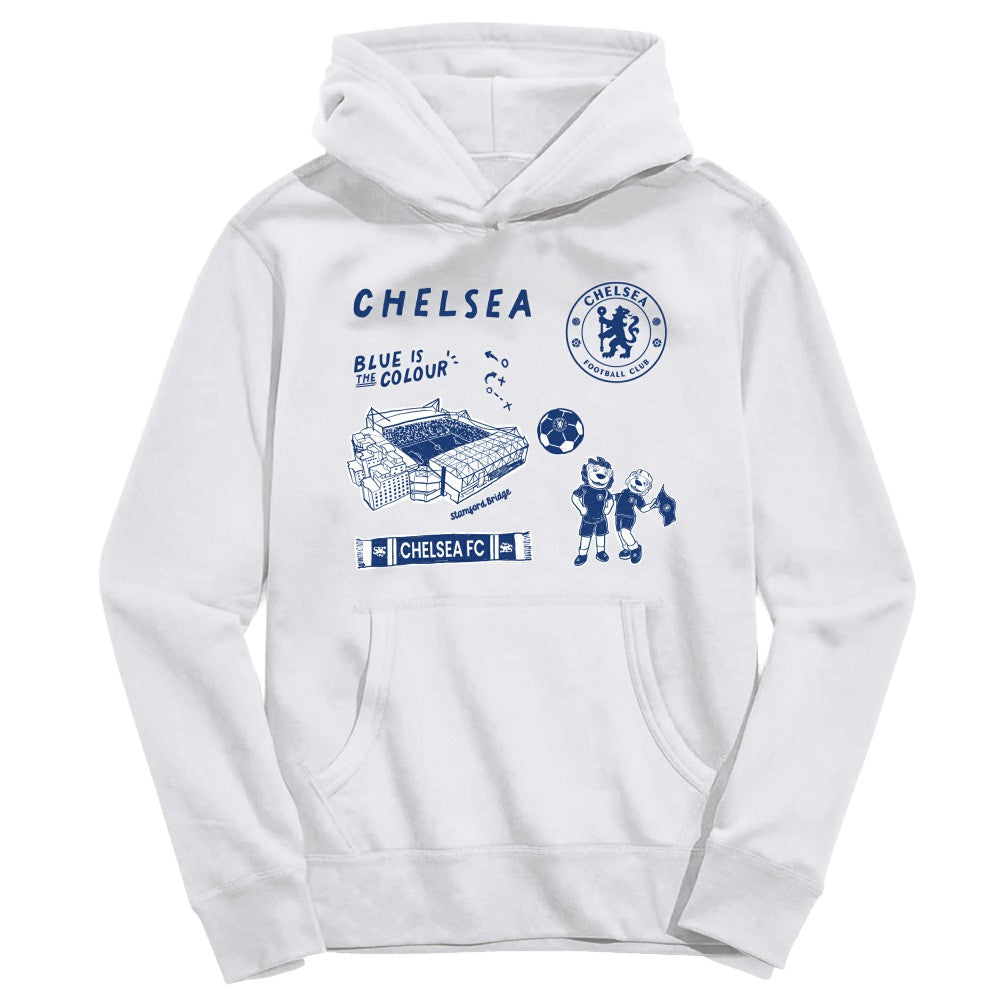 Chelsea Vive La Fete Youth Impressions Icons Hoodie on sale - White