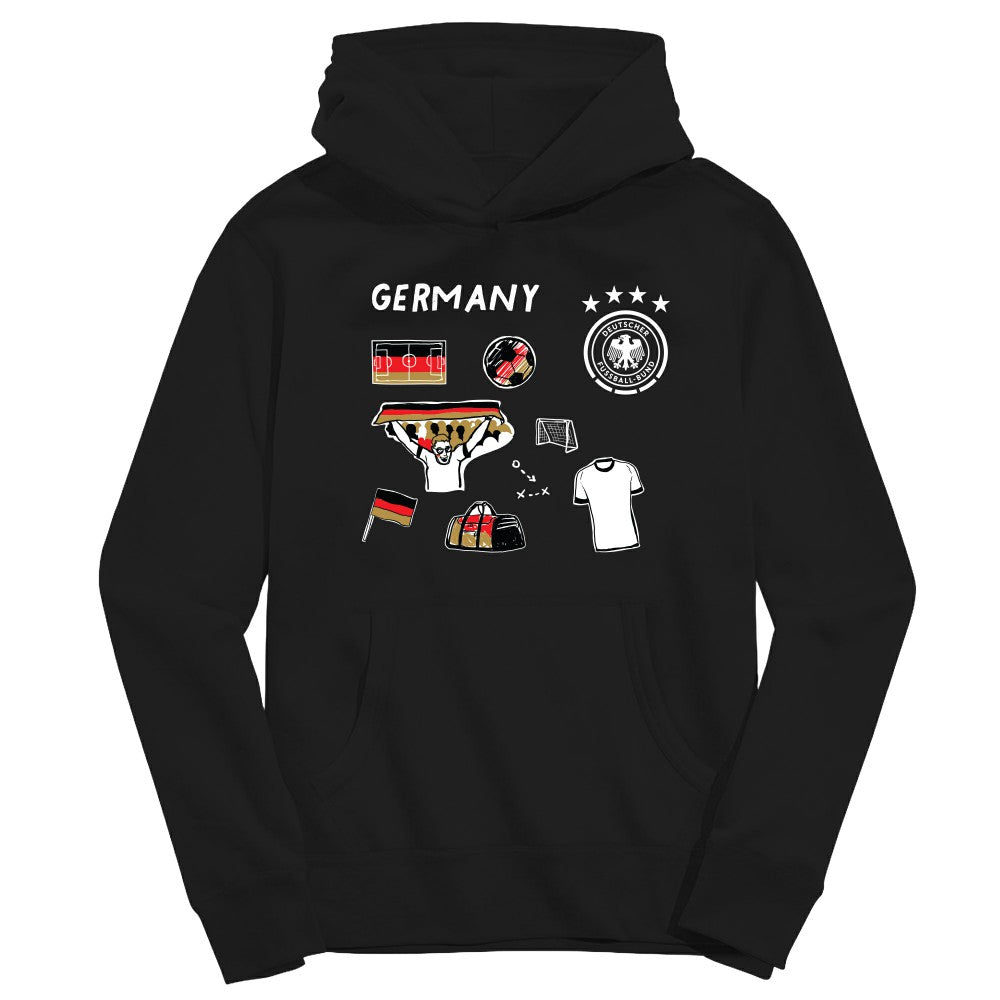 Germany National Team Vive La Fete Toddler Impressions Icons Hoodie for sale - Black