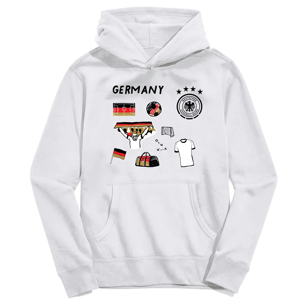 Germany National Team Vive La Fete Toddler Impressions Icons Hoodie for sale - White
