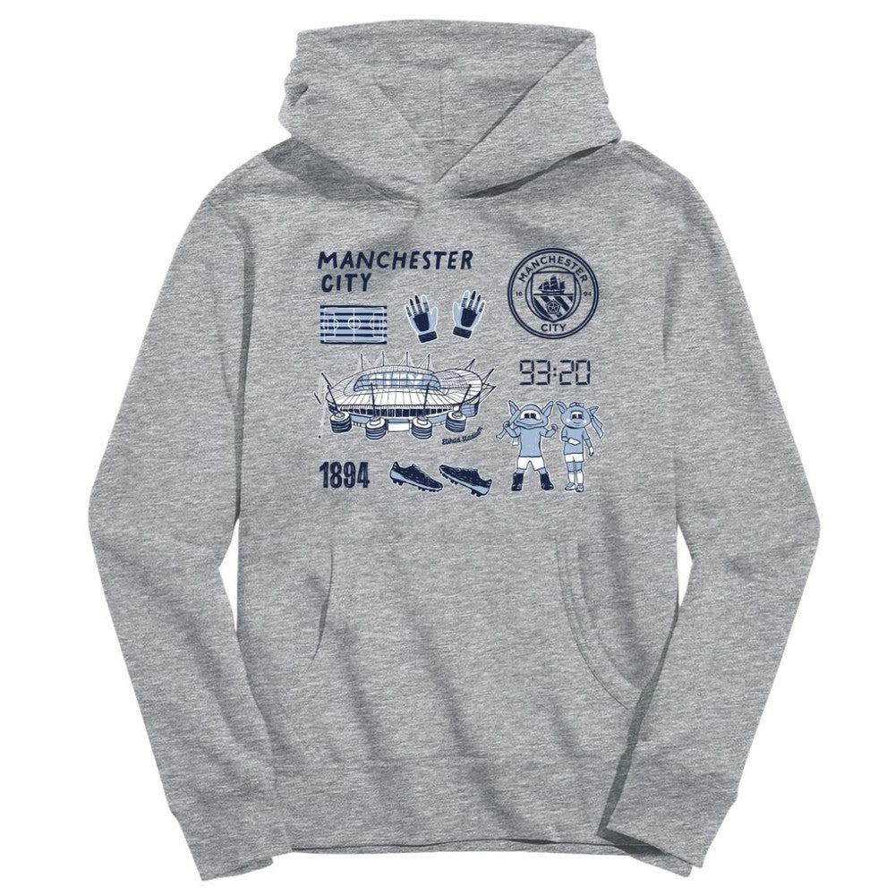 Manchester City Vive La Fete Toddler Impressions Icons Hoodie Discount - Gray