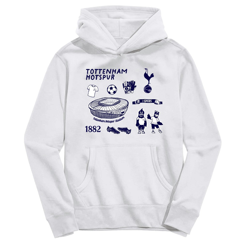 Tottenham Hotspur Vive La Fete Toddler Impressions Icons Hoodie Sale - White