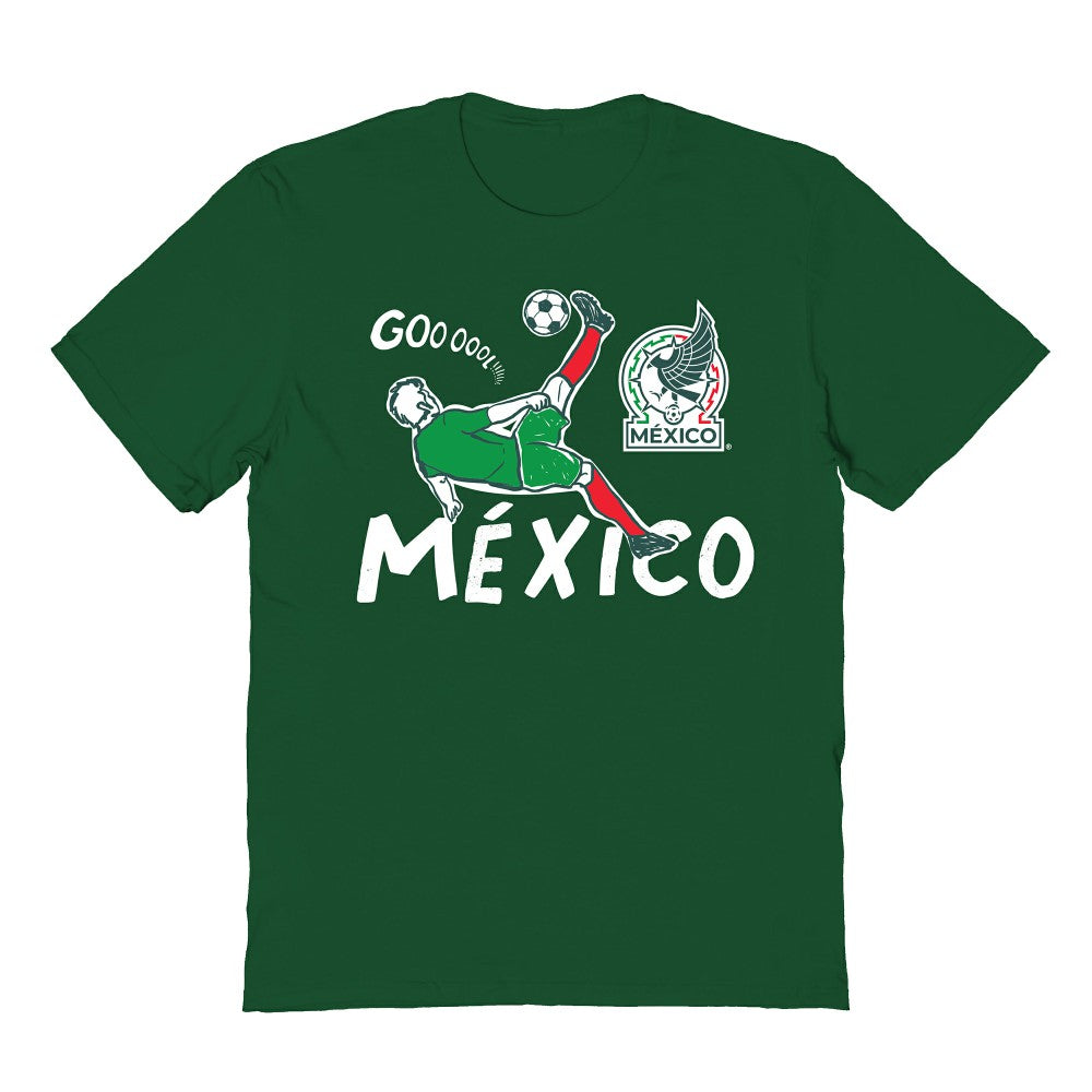 Mexico National Team Vive La Fete Youth Chilena Style T-Shirt for sale - Green