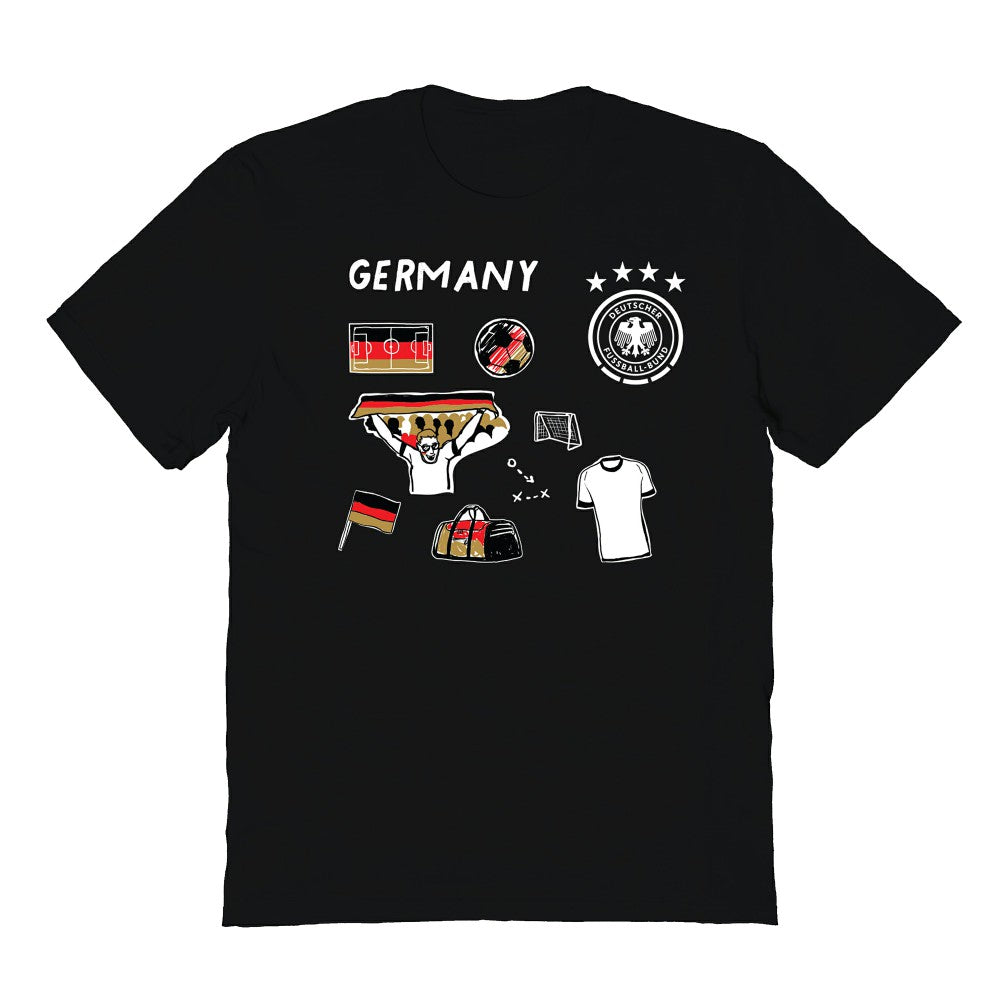 Germany National Team Vive La Fete Youth Impressions Icons T-Shirt for sale - Black