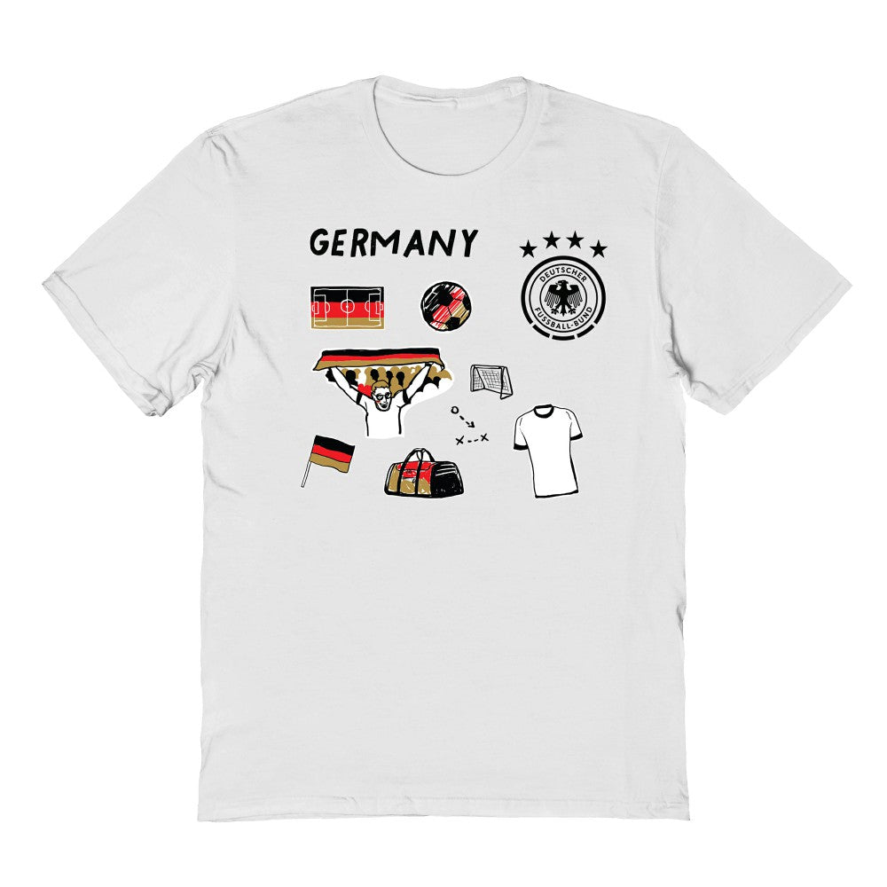 Germany National Team Vive La Fete Youth Impressions Icons T-Shirt for sale - White